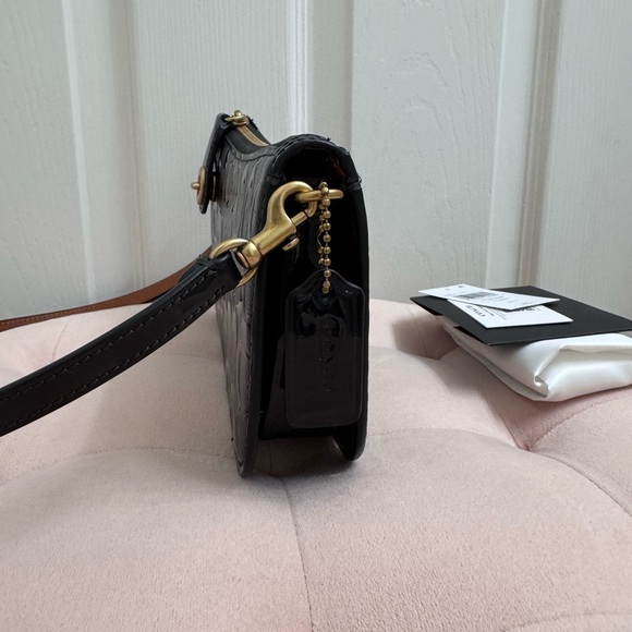 Coach Penn Shoulder Bag Black Patent - Picture 3 of 15